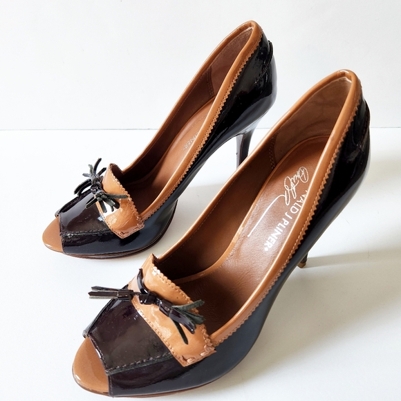 Donald J. Pliner Patent Peep Toe Tassel Heels - Picture 3 of 6